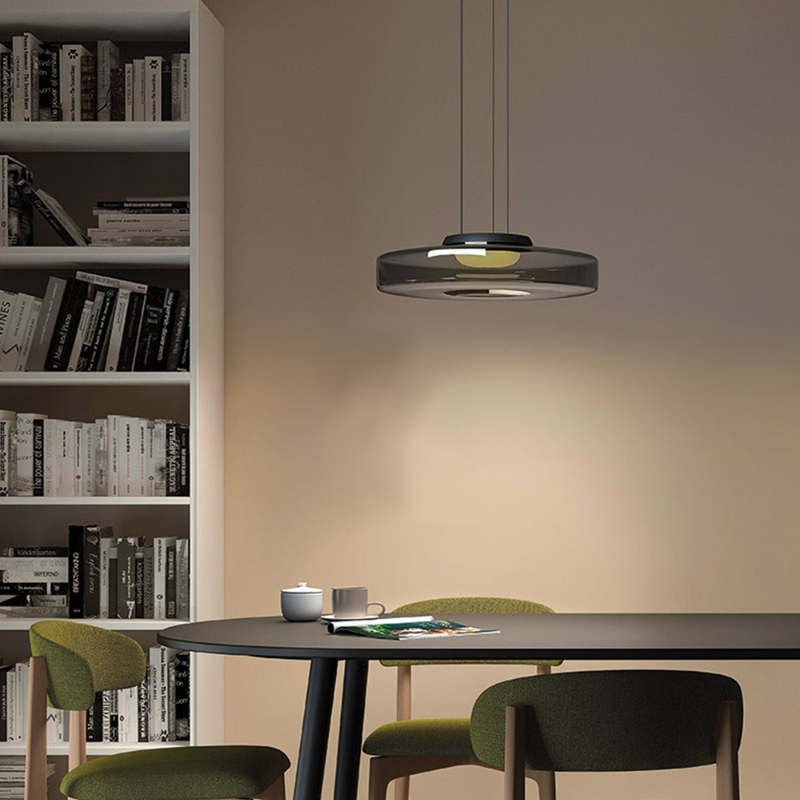 Contemporary Round Glass Pendant Light Fixture – Stylish Modern Lighting for Home Interiors and Elegant Spaces