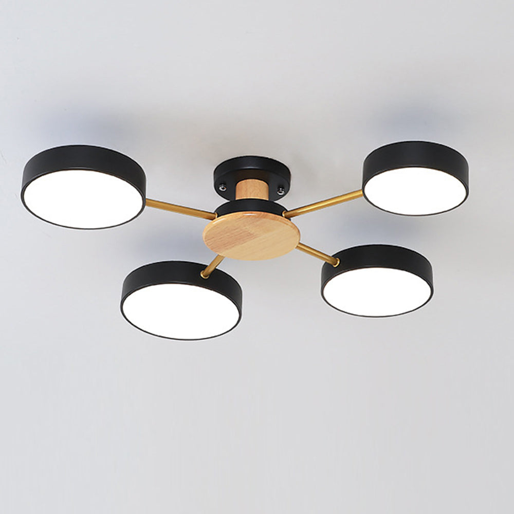 Multi-Bulb Round LED Ceiling Light for Bedrooms - Stylish Illumination for Modern Home Décor