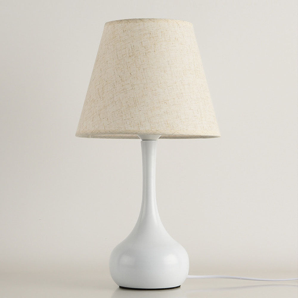 Elegant White Mini Fabric Table Lamp - Modern Design for Stylish Home Lighting - Perfect for Bedrooms, Living Rooms, and Offices