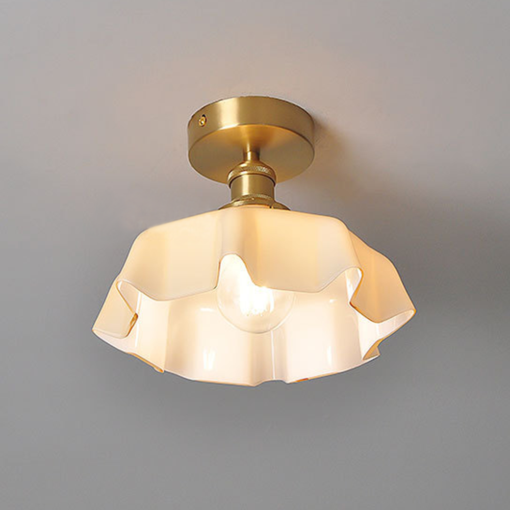 Elegant French Glass Lampshade for Kitchen Island Ceiling Lighting - Stylish Pendant Light Fixture for Modern Interiors