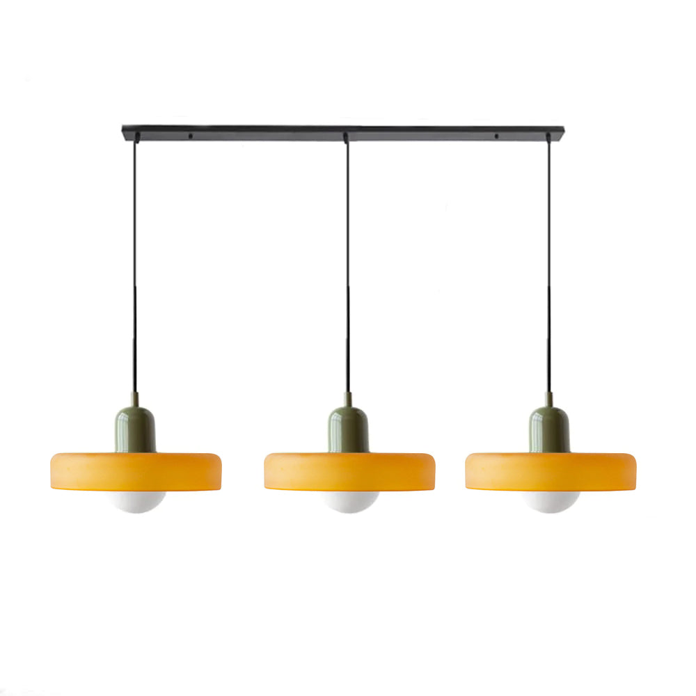 Contemporary 3-Head Glass Pendant Light - Stylish Modern Art Decor for Elegant Home Interiors