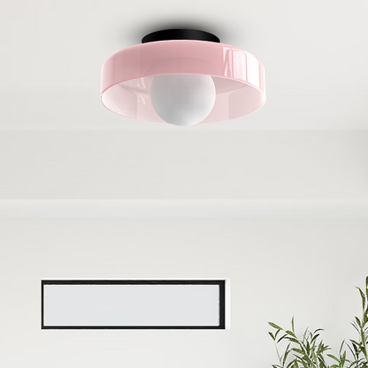 Ceiling Light Modern Round Glass Fixture