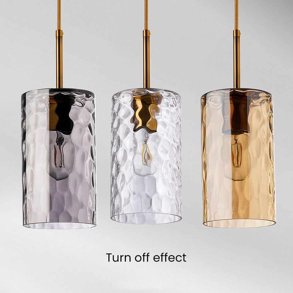 Elegant Ripple Glass Pendant Light for Dining Room - Stylish Ceiling Fixture to Enhance Your Home's Ambience and Decor