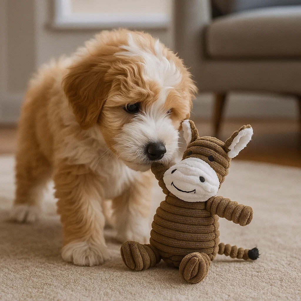Giocattolo per cane in peluche con squeaky da masticare animale