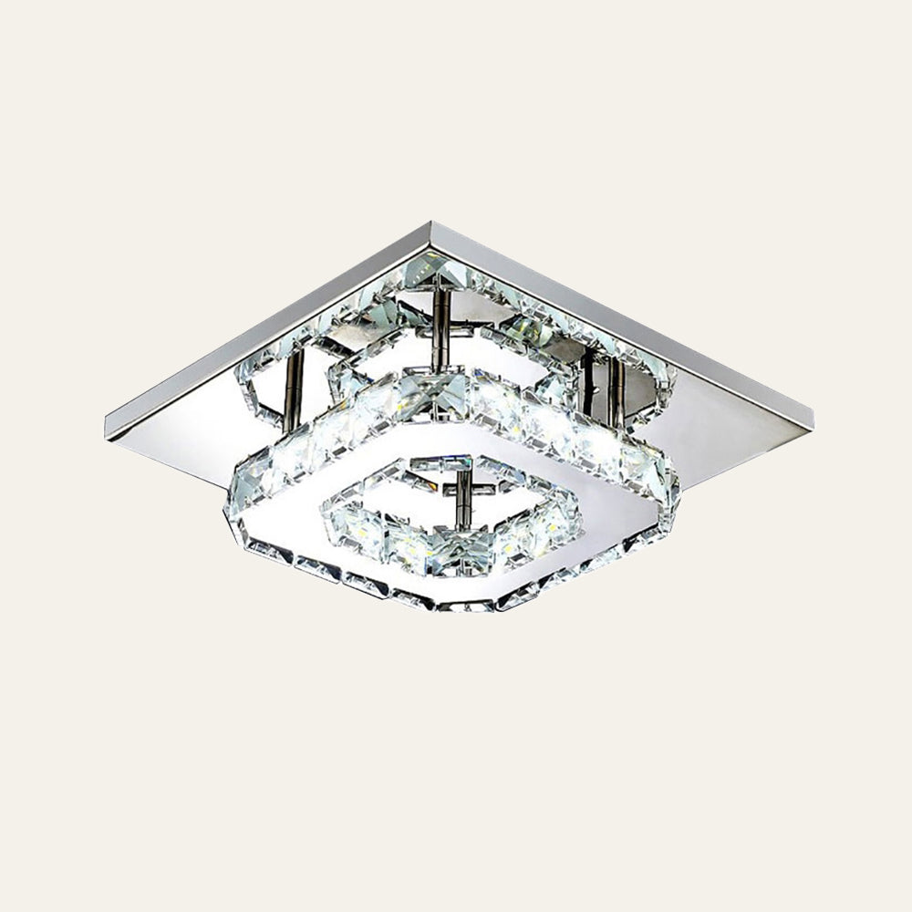 Ceiling Light Crystal LED Modern Flush Fixture