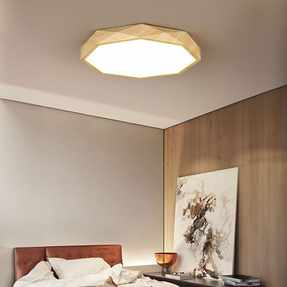 Brown Disc LED Ceiling Light for Bedroom - Sleek, Simple Design for Modern Interiors, Perfect Illumination for Any Space