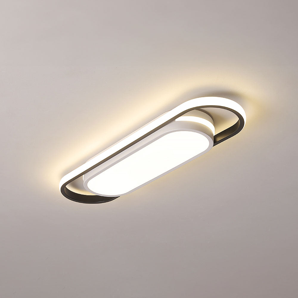 Sleek Black LED Corridor Ceiling Lights - Long, Low Profile Design for Modern Hallways and Spaces, Perfect for Subtle Illumination