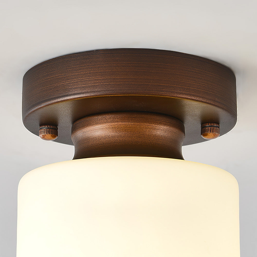 Elegant Minimalist White Semi-Flush Ceiling Light for Hallway - Modern Design, Soft Illumination, Perfect for Any Space