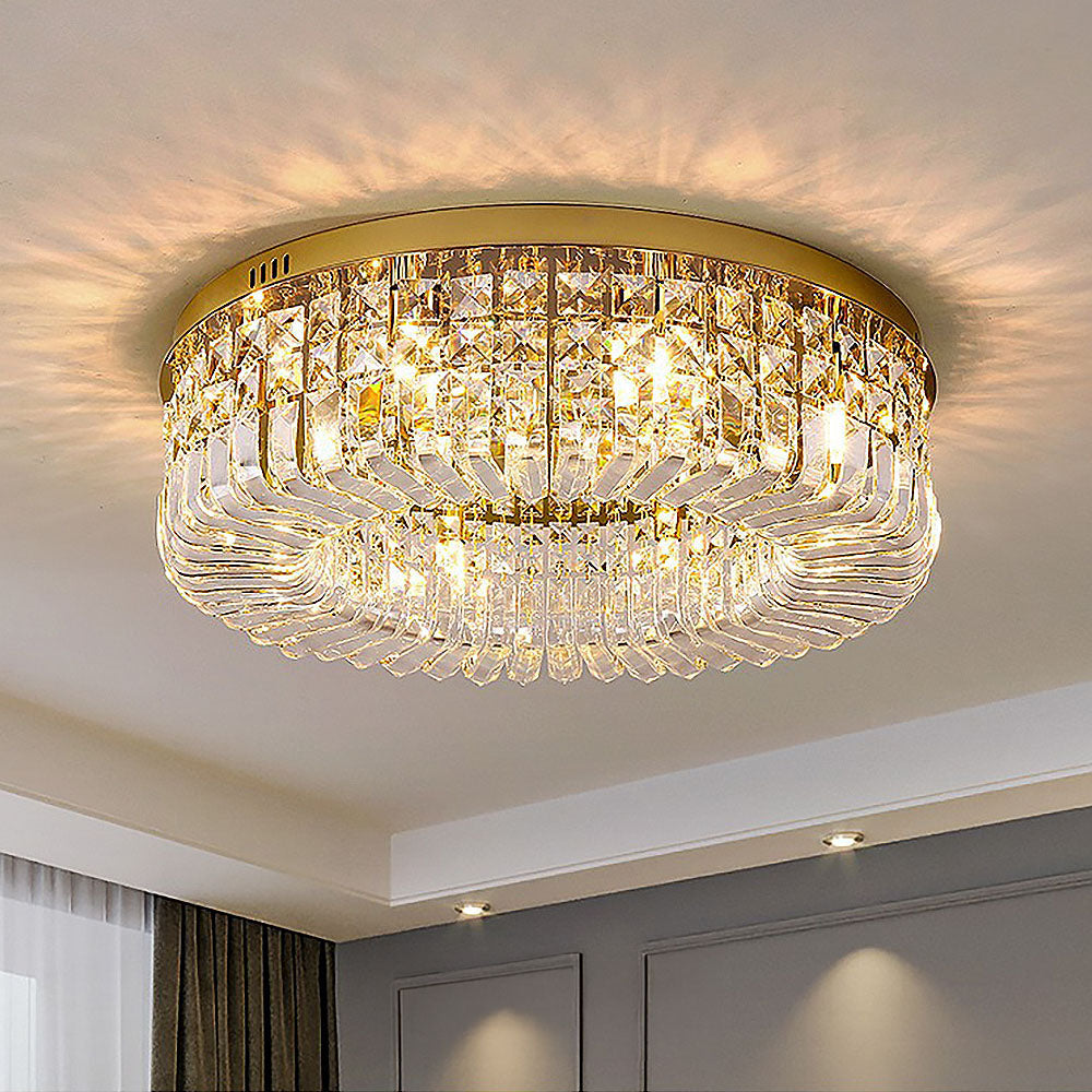 Contemporary Crystal Flush Ceiling Lights for Stylish Bedrooms and Elegant Home Décor Solutions