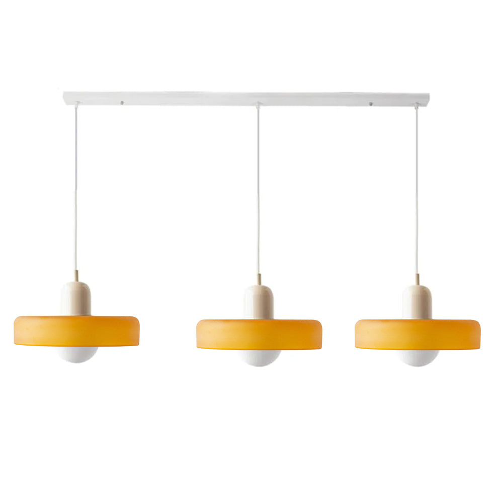 Contemporary 3-Head Glass Pendant Light - Stylish Modern Art Decor for Elegant Home Interiors