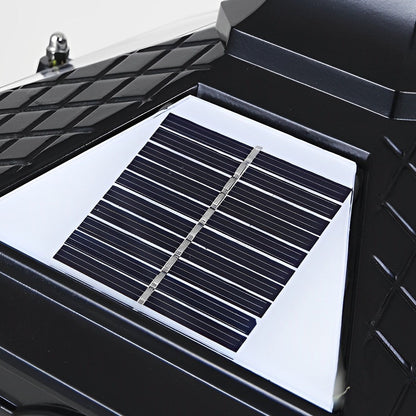 Lumière de poteau de jardin noire LED solaire extérieure