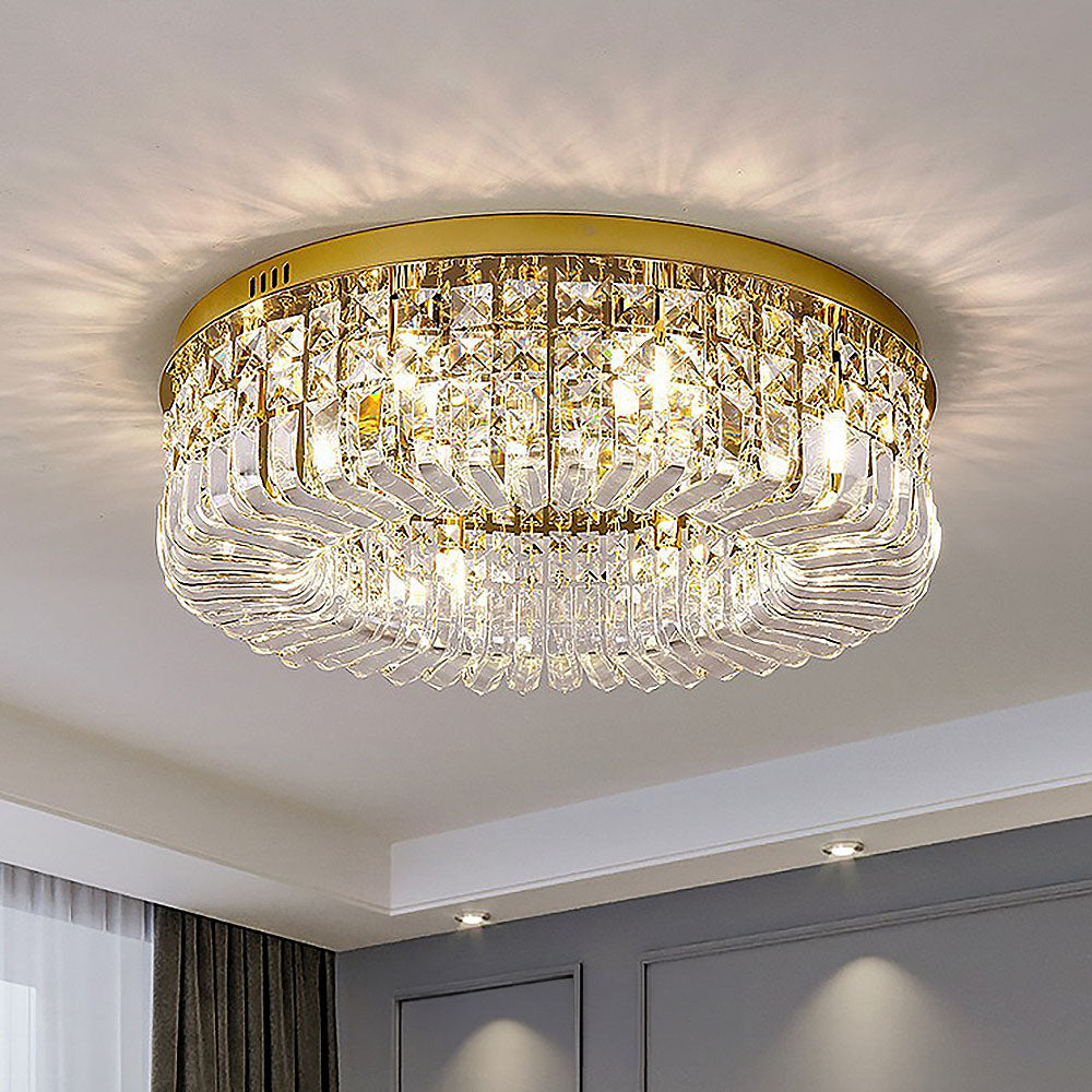 Contemporary Crystal Flush Ceiling Lights for Stylish Bedrooms and Elegant Home Décor Solutions