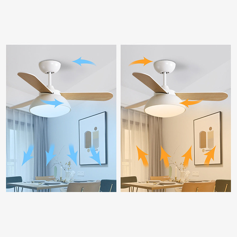 Nordic Modern Simple Flush Ceiling Fan with Integrated LED Lighting for Stylish Home Comfort and Energy Efficiency