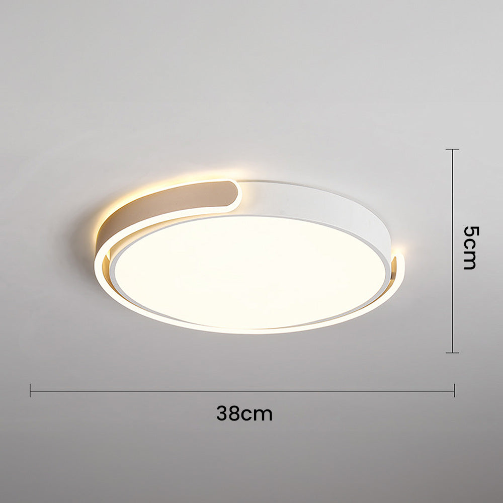 Sleek Minimalist Round Acrylic LED Ceiling Light for Modern Bedrooms - Stylish Illumination for Contemporary Spaces