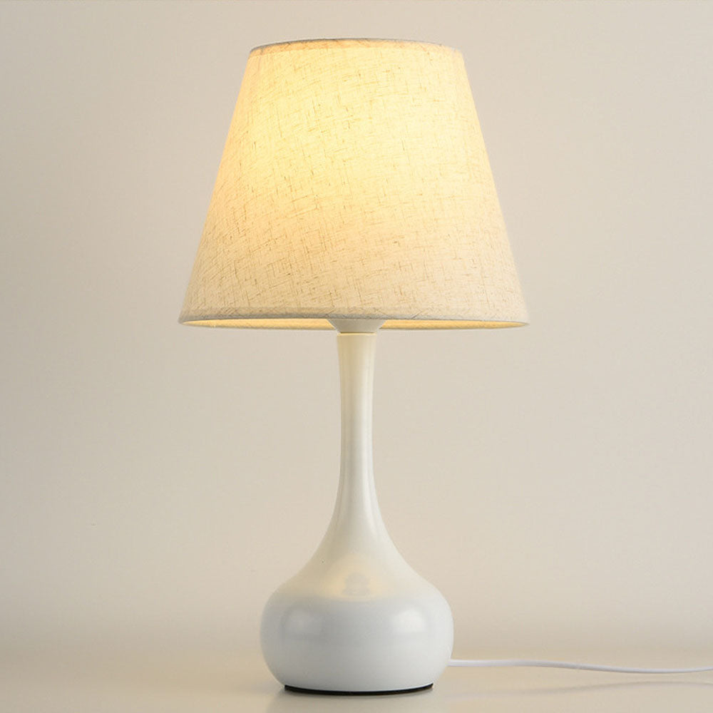 Elegant White Mini Fabric Table Lamp - Modern Design for Stylish Home Lighting - Perfect for Bedrooms, Living Rooms, and Offices