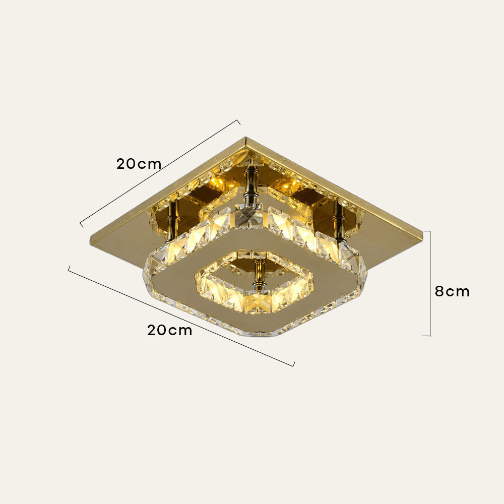 Ceiling Light Crystal LED Modern Flush Fixture