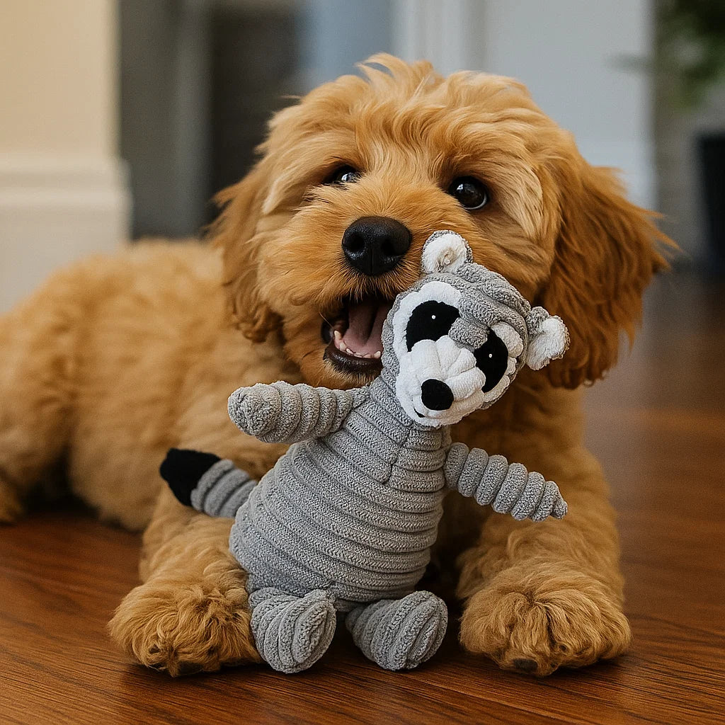 Giocattolo per cane in peluche con squeaky da masticare animale