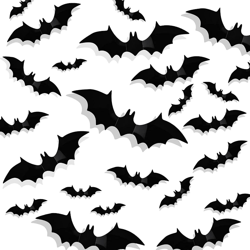 Wall Stickers 3D Halloween Bat Decorations Set