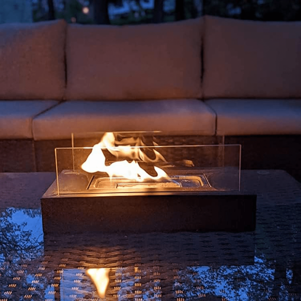 Tragbarer Metall-Tisch-Feuerstelle für den Außenbereich