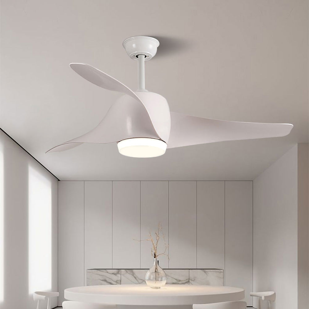 Wooden Flush Ceiling Fan with LED Light and Remote Control for Effortless Comfort and Style in Your Home