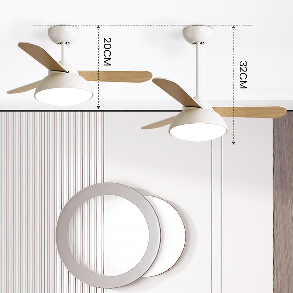 Nordic Modern Simple Flush Ceiling Fan with Integrated LED Lighting for Stylish Home Comfort and Energy Efficiency