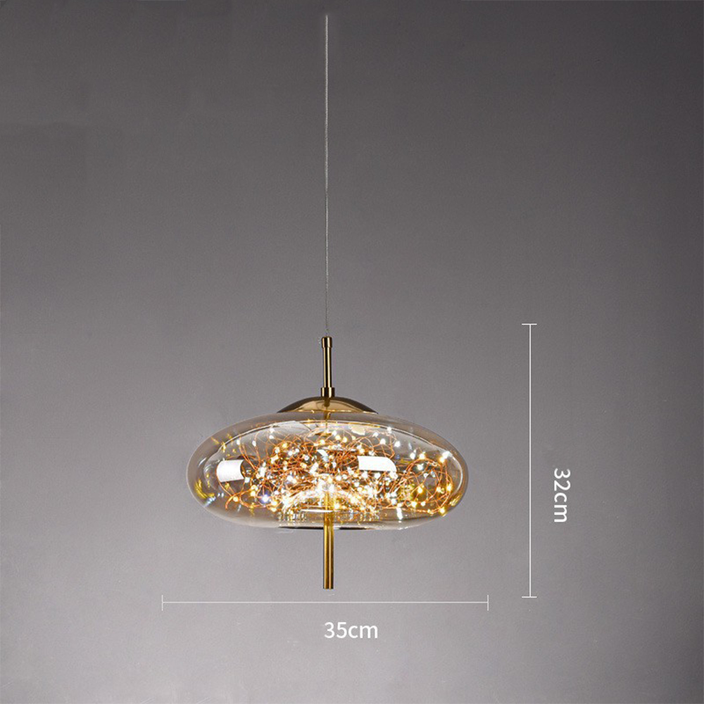 Pendant Light Glass Modern LED Ceiling Lamp