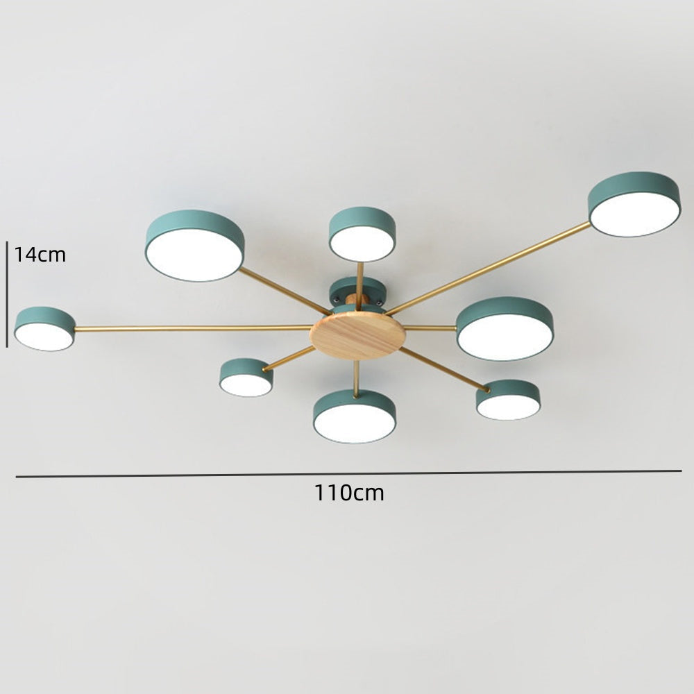 Multi-Bulb Round LED Ceiling Light for Bedrooms - Stylish Illumination for Modern Home Décor