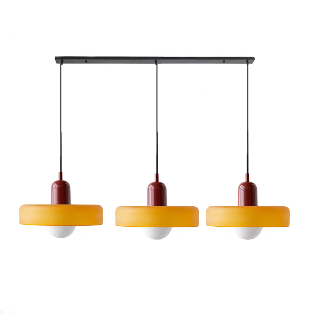 Contemporary 3-Head Glass Pendant Light - Stylish Modern Art Decor for Elegant Home Interiors