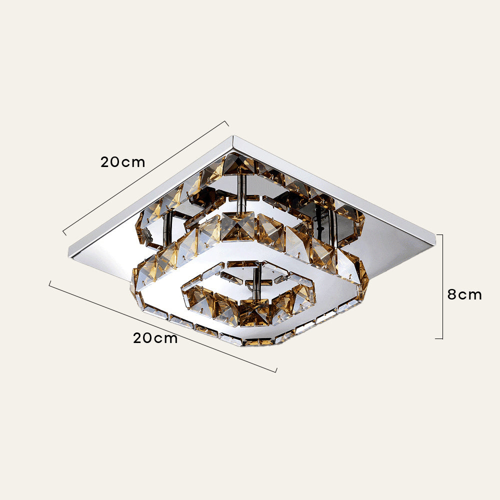 Ceiling Light Crystal LED Modern Flush Fixture