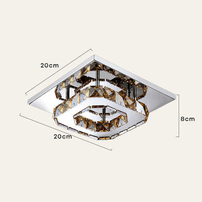 Ceiling Light Crystal LED Modern Flush Fixture