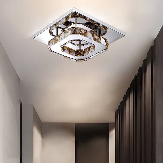 Ceiling Light Crystal LED Modern Flush Fixture