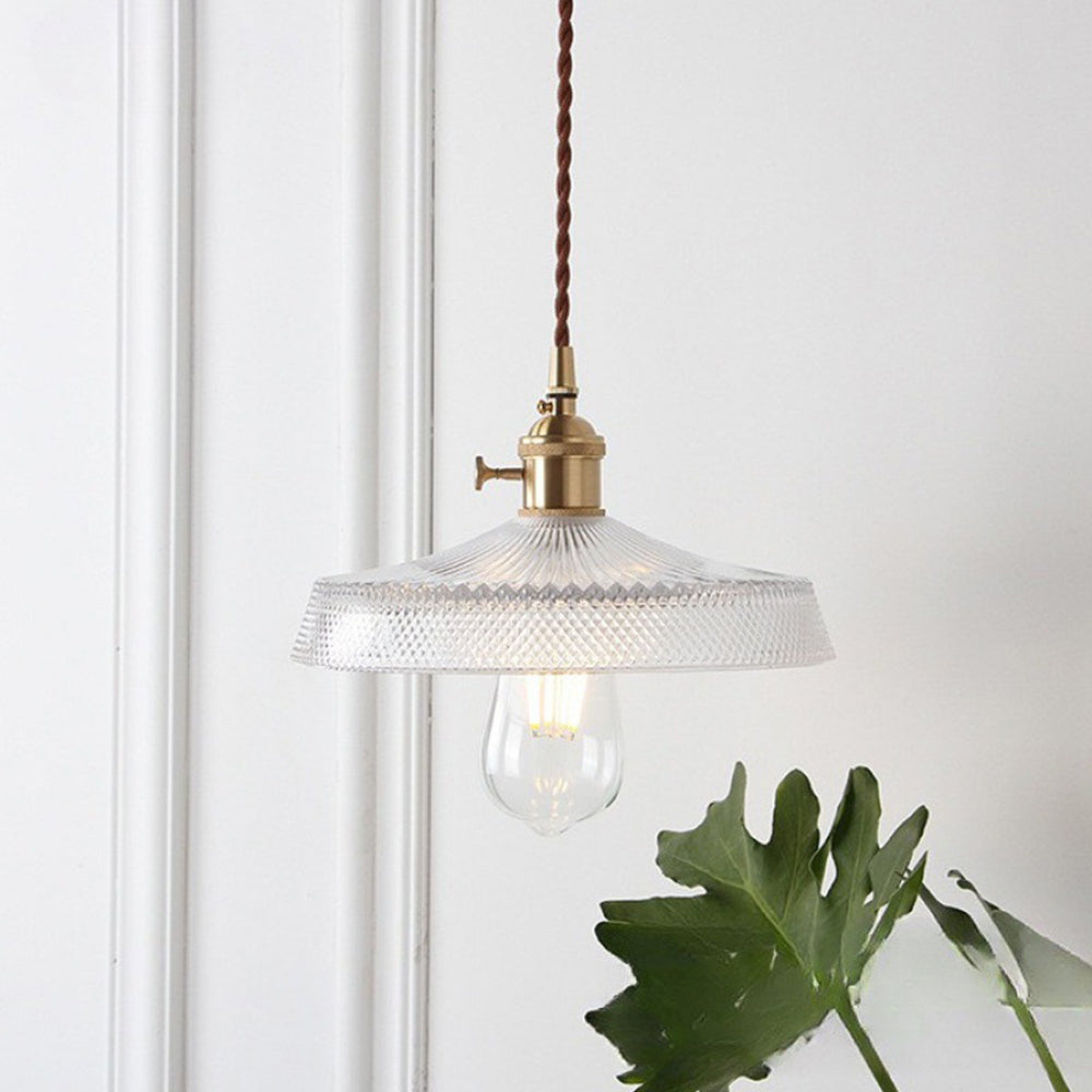 Nordic Vintage Glass Pendant Lights for Bedroom - Elegant Ceiling Lighting with Timeless Design and Soft Illumination