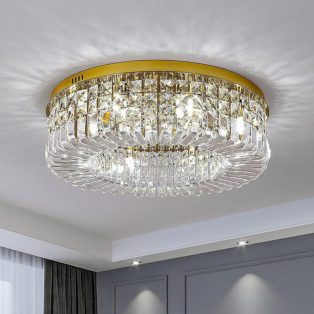 Contemporary Crystal Flush Ceiling Lights for Stylish Bedrooms and Elegant Home Décor Solutions