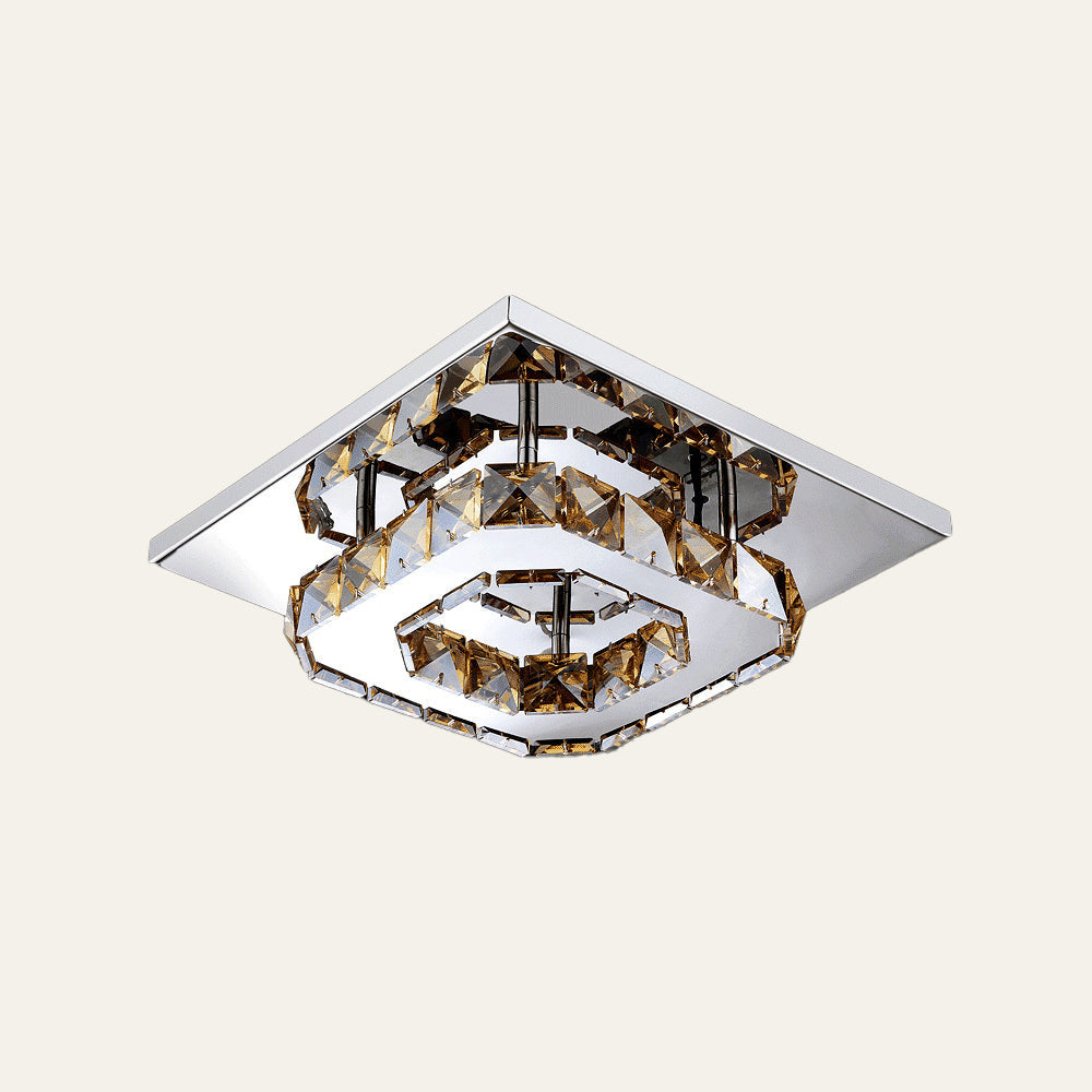 Ceiling Light Crystal LED Modern Flush Fixture