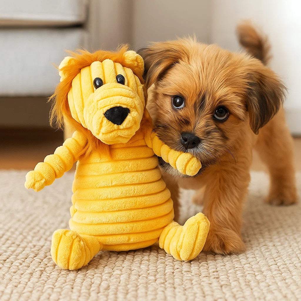 Giocattolo per cane in peluche con squeaky da masticare animale