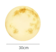 Lampe boule lune pour jardin extérieur