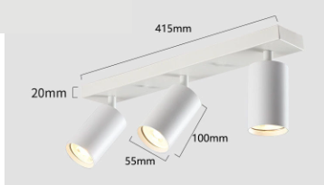 Spots de plafond Blanc Aluminium Lampe réglable