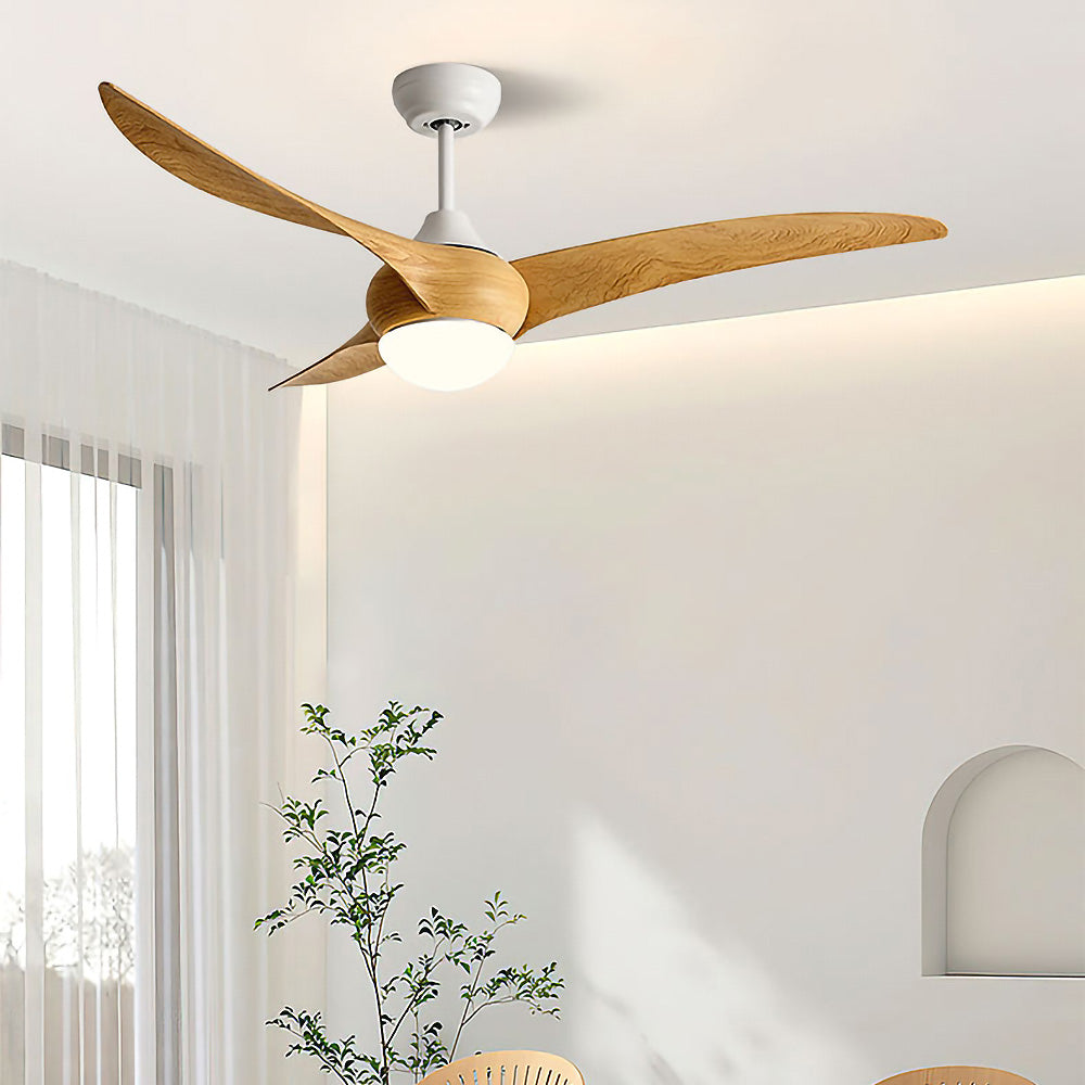 Wooden Flush Ceiling Fan with LED Light and Remote Control for Effortless Comfort and Style in Your Home