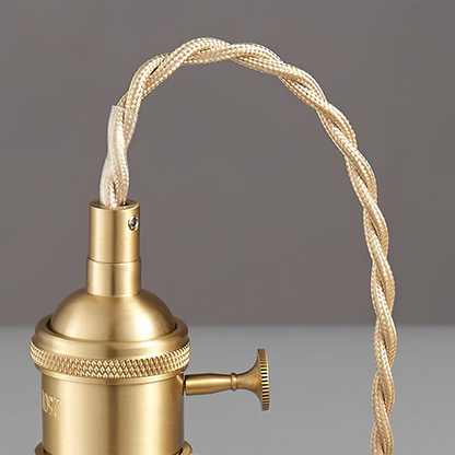 Pendant Light with Ribbed Glass Shade