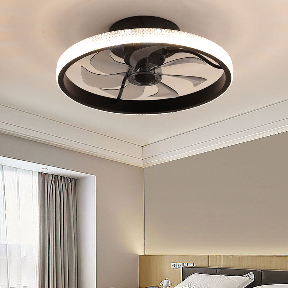 Modern Dimmable LED Ceiling Fan with Integrated Light – Stylish and Energy-Efficient Home Cooling Solution