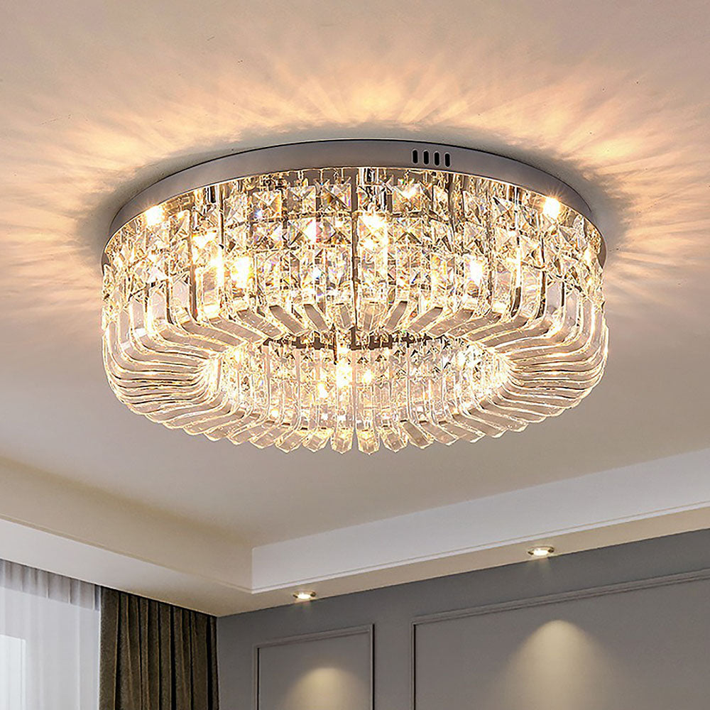 Contemporary Crystal Flush Ceiling Lights for Stylish Bedrooms and Elegant Home Décor Solutions