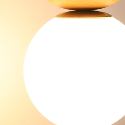 Lampada da soffitto con paralume in vetro per corridoio