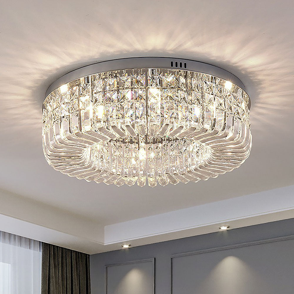 Contemporary Crystal Flush Ceiling Lights for Stylish Bedrooms and Elegant Home Décor Solutions