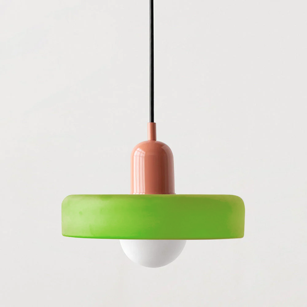 Vibrant Bauhaus Glass Pendant Light for Kitchen Island - Colourful Ceiling Fixture for Modern Home Décor