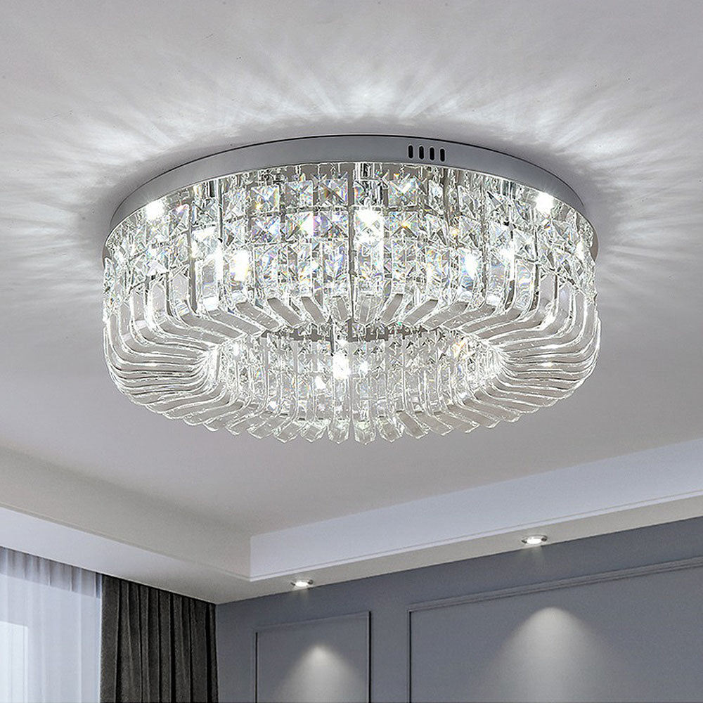 Contemporary Crystal Flush Ceiling Lights for Stylish Bedrooms and Elegant Home Décor Solutions