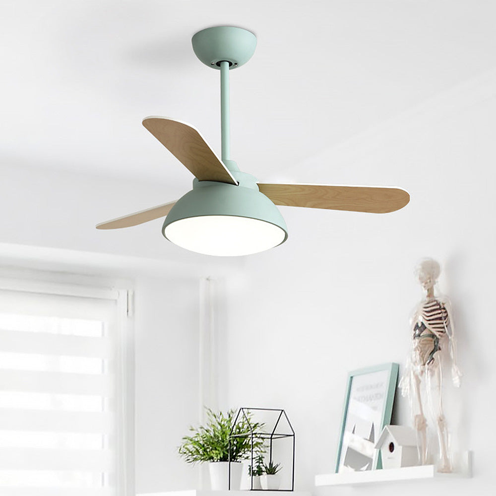 Nordic Modern Simple Flush Ceiling Fan with Integrated LED Lighting for Stylish Home Comfort and Energy Efficiency