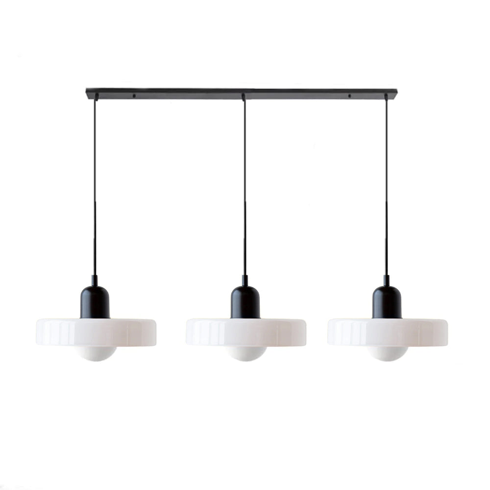 Contemporary 3-Head Glass Pendant Light - Stylish Modern Art Decor for Elegant Home Interiors