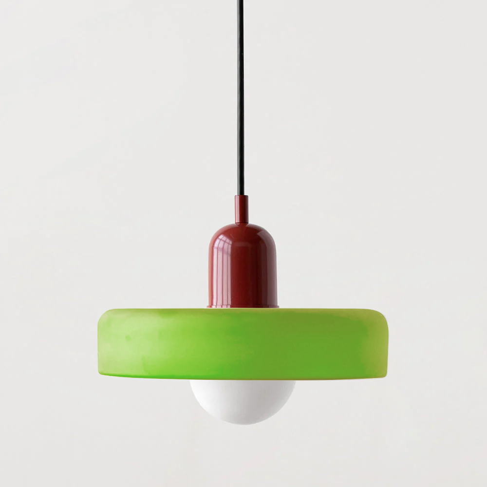 Vibrant Bauhaus Glass Pendant Light for Kitchen Island - Colourful Ceiling Fixture for Modern Home Décor