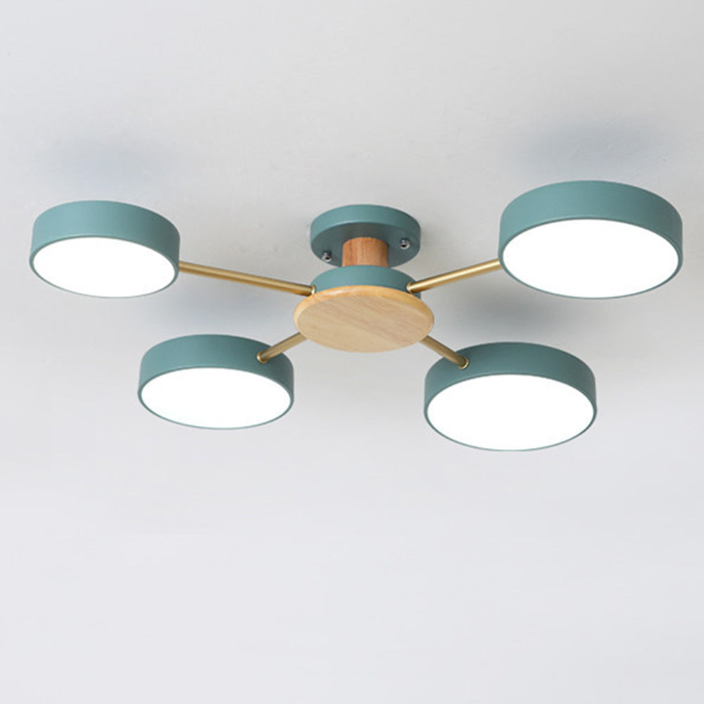 Multi-Bulb Round LED Ceiling Light for Bedrooms - Stylish Illumination for Modern Home Décor