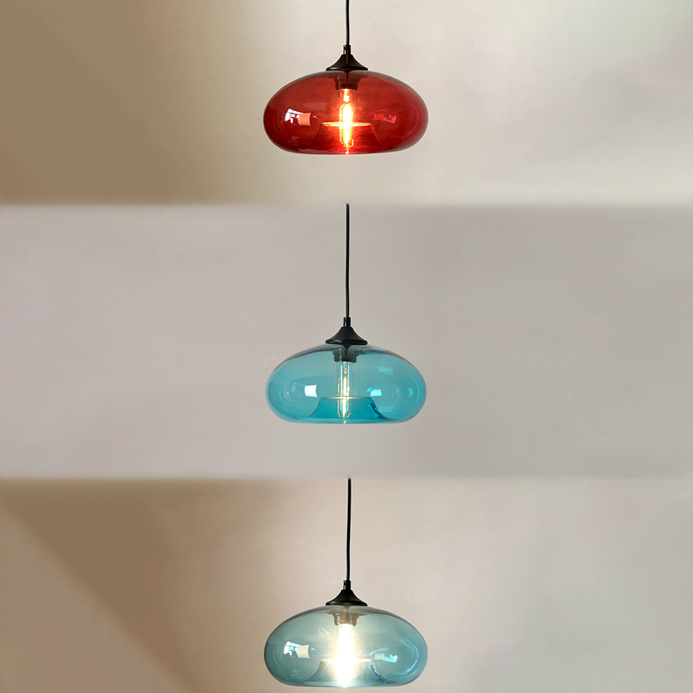 Vibrant Glass Pendant Lights for Dining Rooms - Colourful Lighting Fixtures to Brighten Your Home Decor